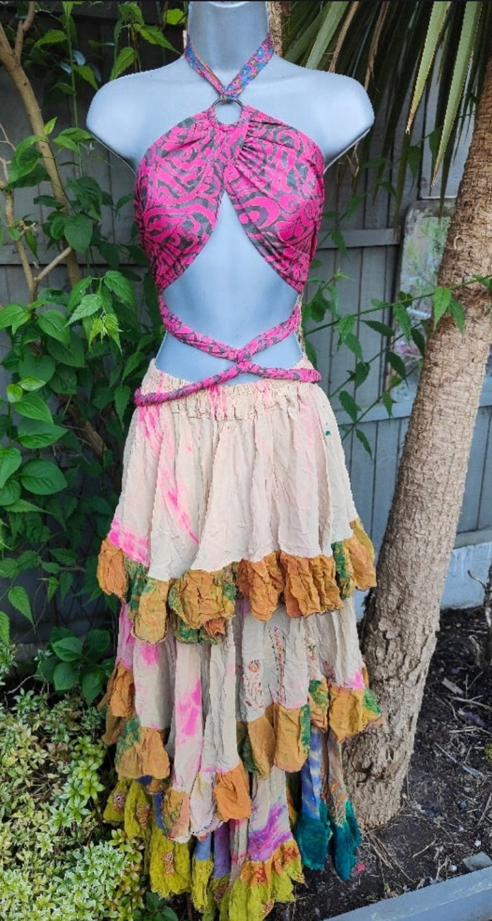 Wanderlust maxi skirt - cream pink