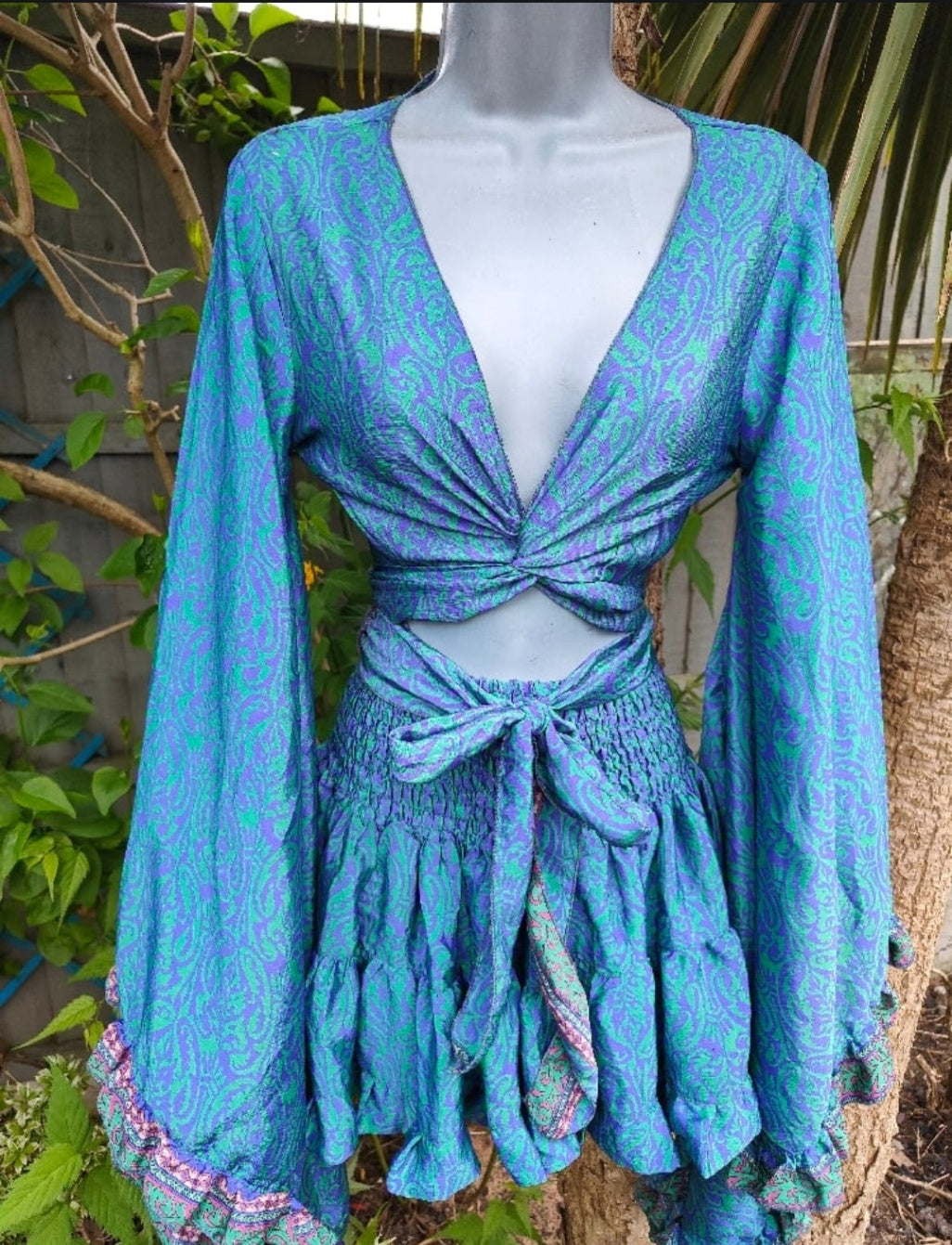 Stevie co ord - tie top & skirt 