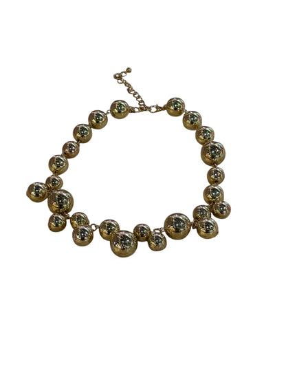 Gold Sphere Statement Necklace 