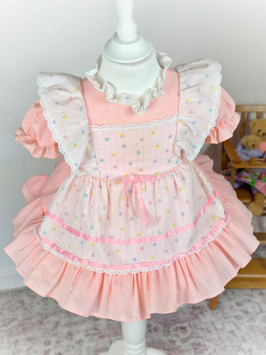 2 years, peach vintage dress