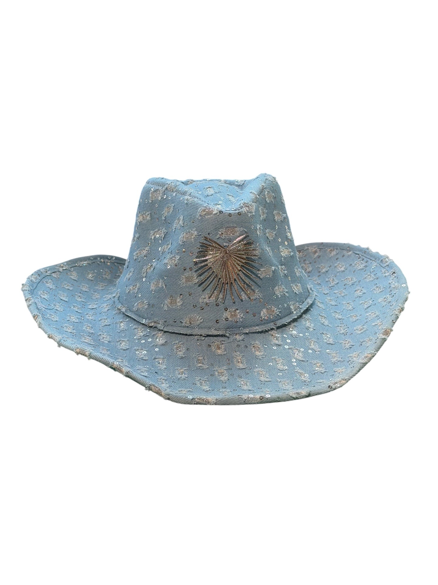 Disco Denim Cowboy Hat Light