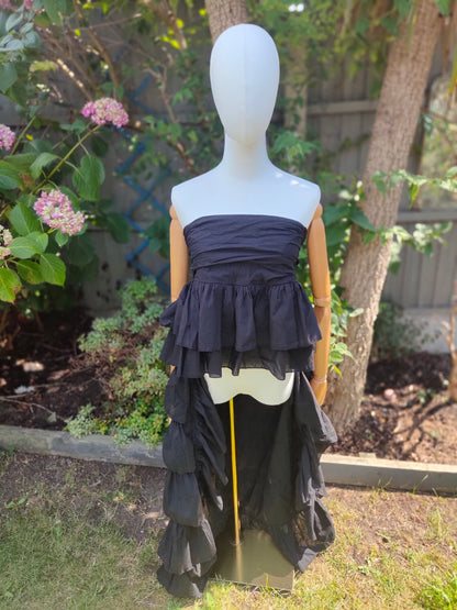 Es Cana organic cotton hi low skirt - Black