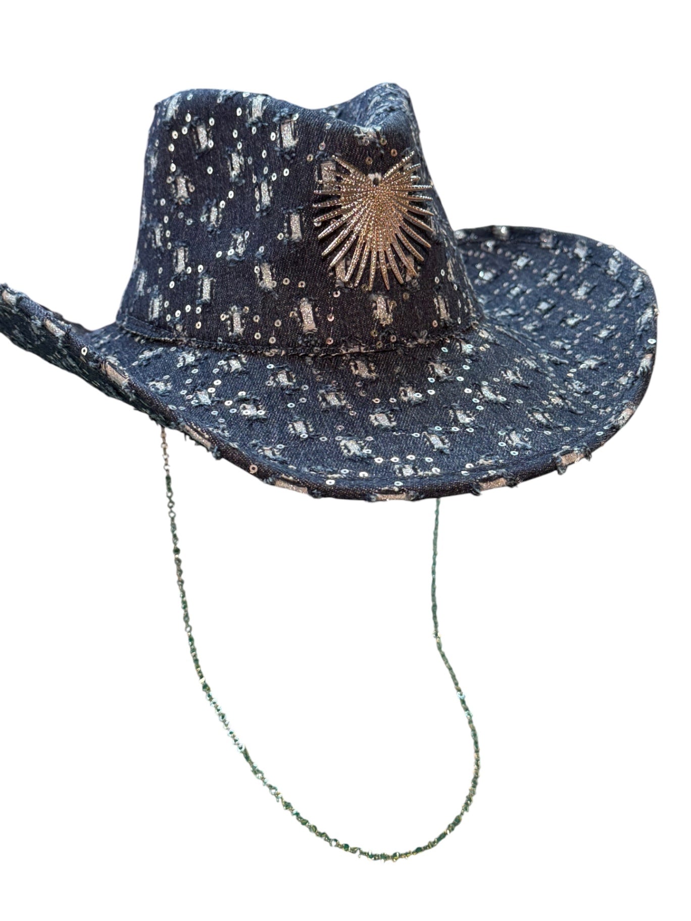 Disco Denim Cowboy Hat Dark
