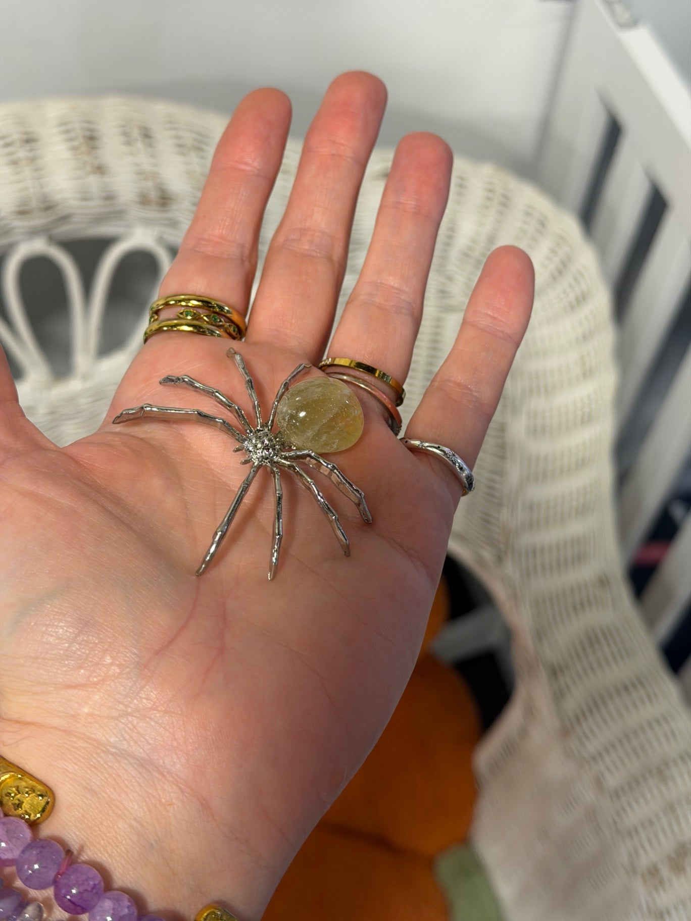 Citrine Spider Talisman