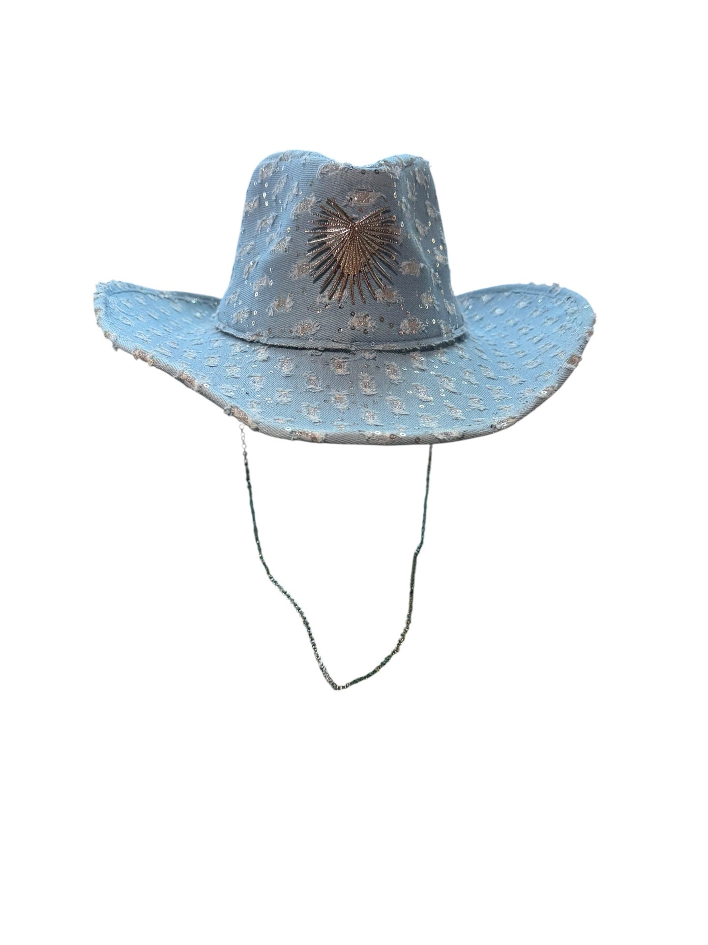 Disco Denim Cowboy Hat Light