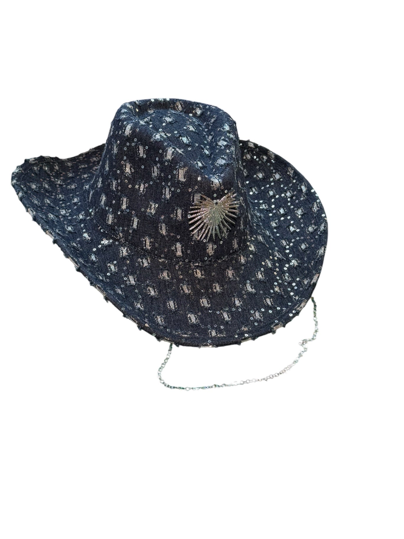 Disco Denim Cowboy Hat Dark