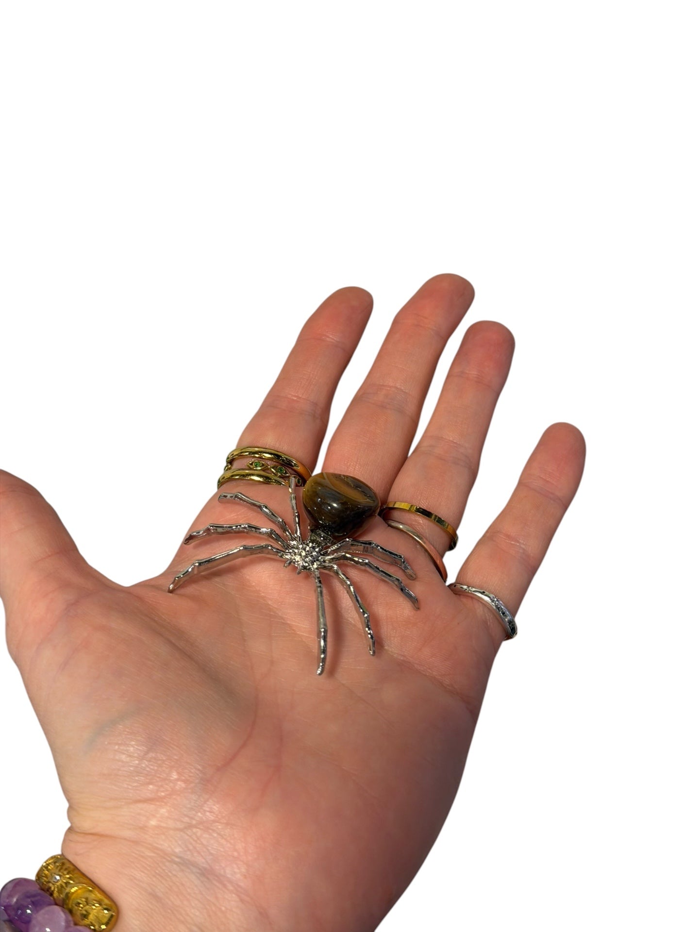 Tigers Eye Spider Talisman