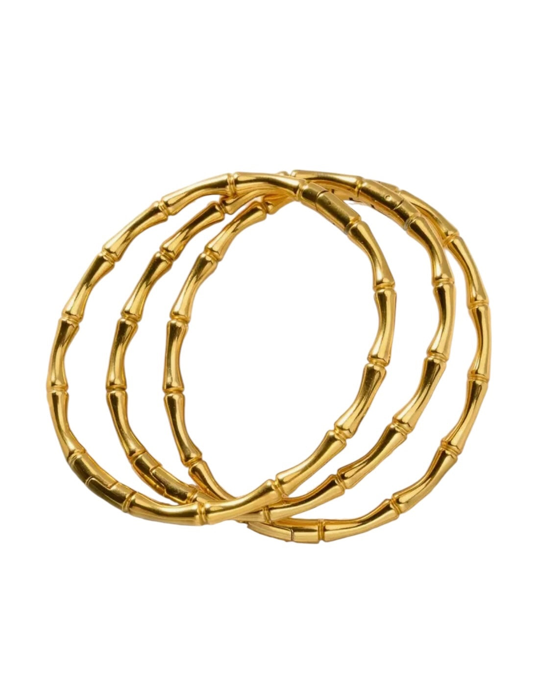 Gold Bamboo Bangle Bracelet