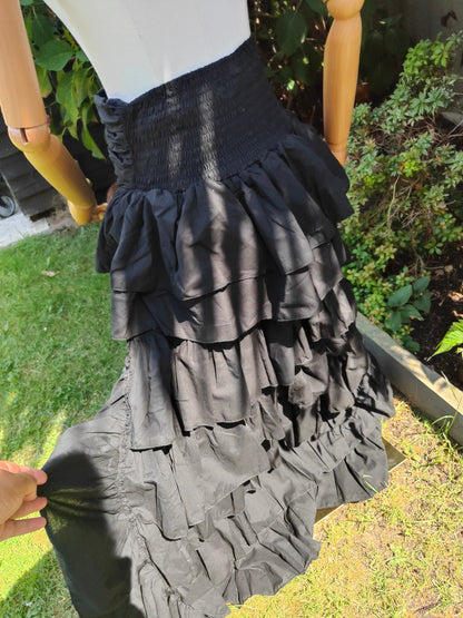 Es Cana organic cotton hi low skirt - Black