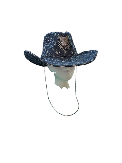 Disco Denim Cowboy Hat Dark