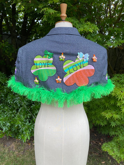 Love cropped blazer cape