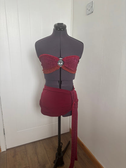 bandana top and mini skirt 