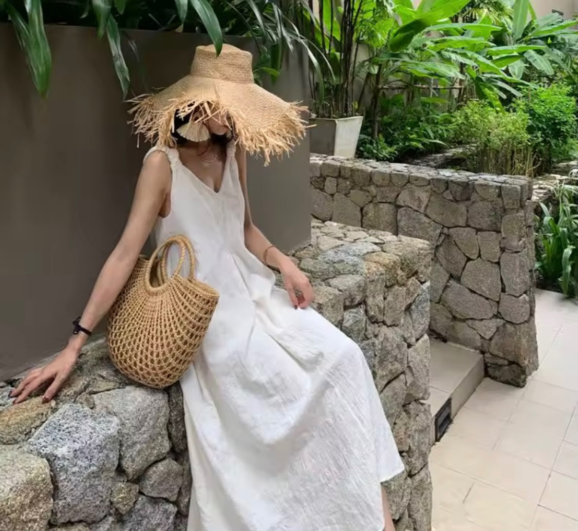 Raffia Staw Beach Hat