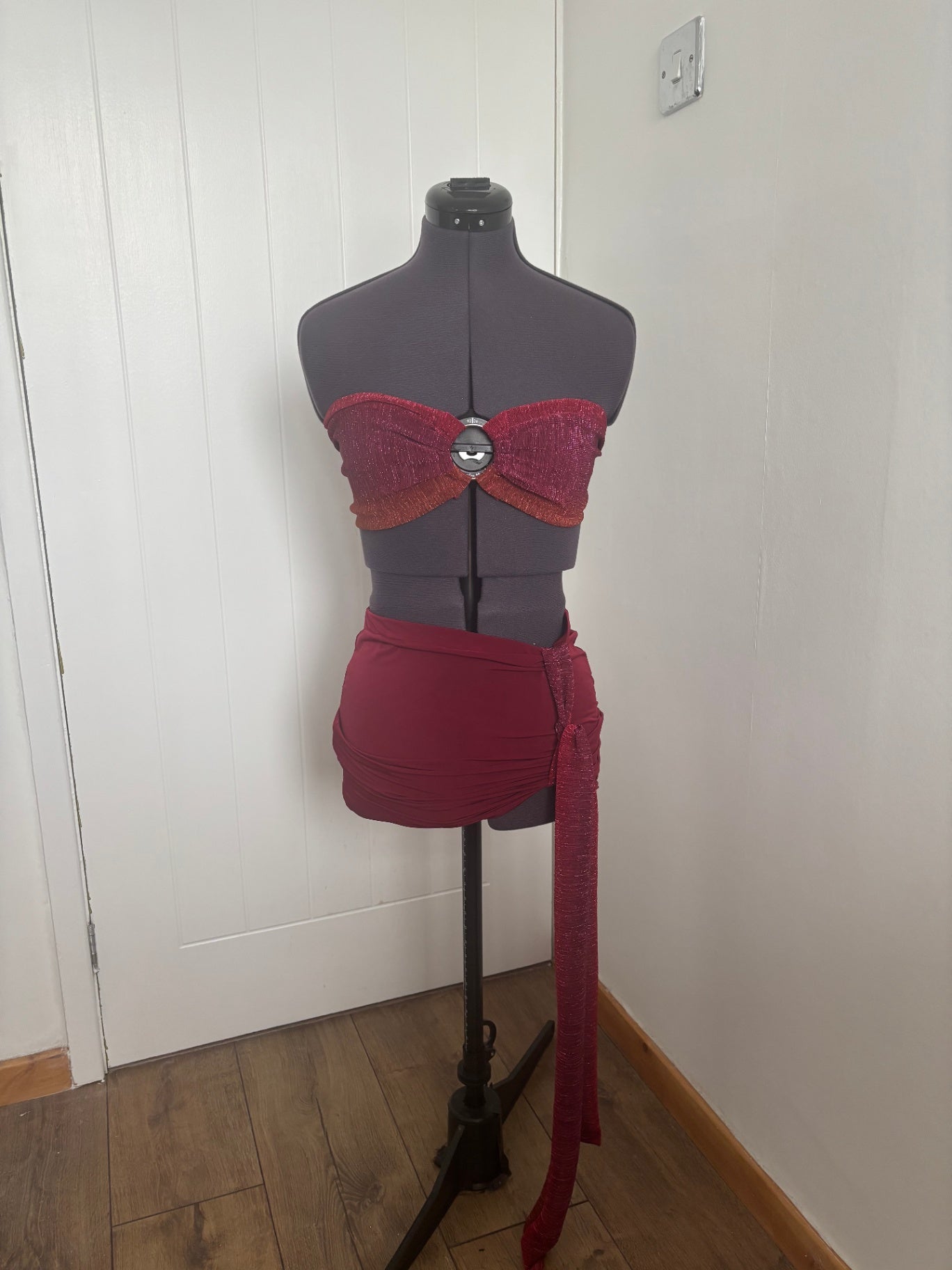 bandana top and mini skirt 