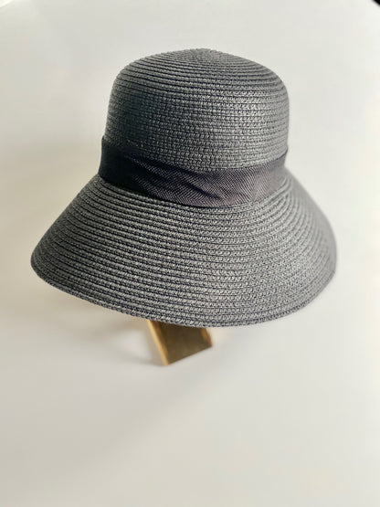 Black Bow Bonnet Hat