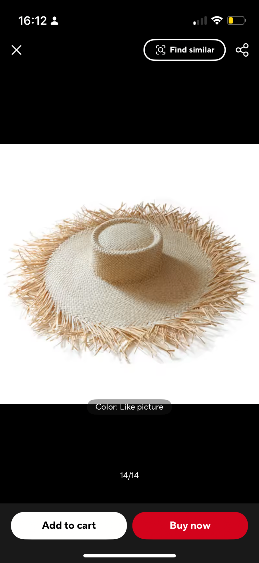 Raffia Staw Beach Hat