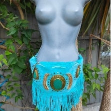 Dolly bum bag with Moroccan stone detailing - Turquoise