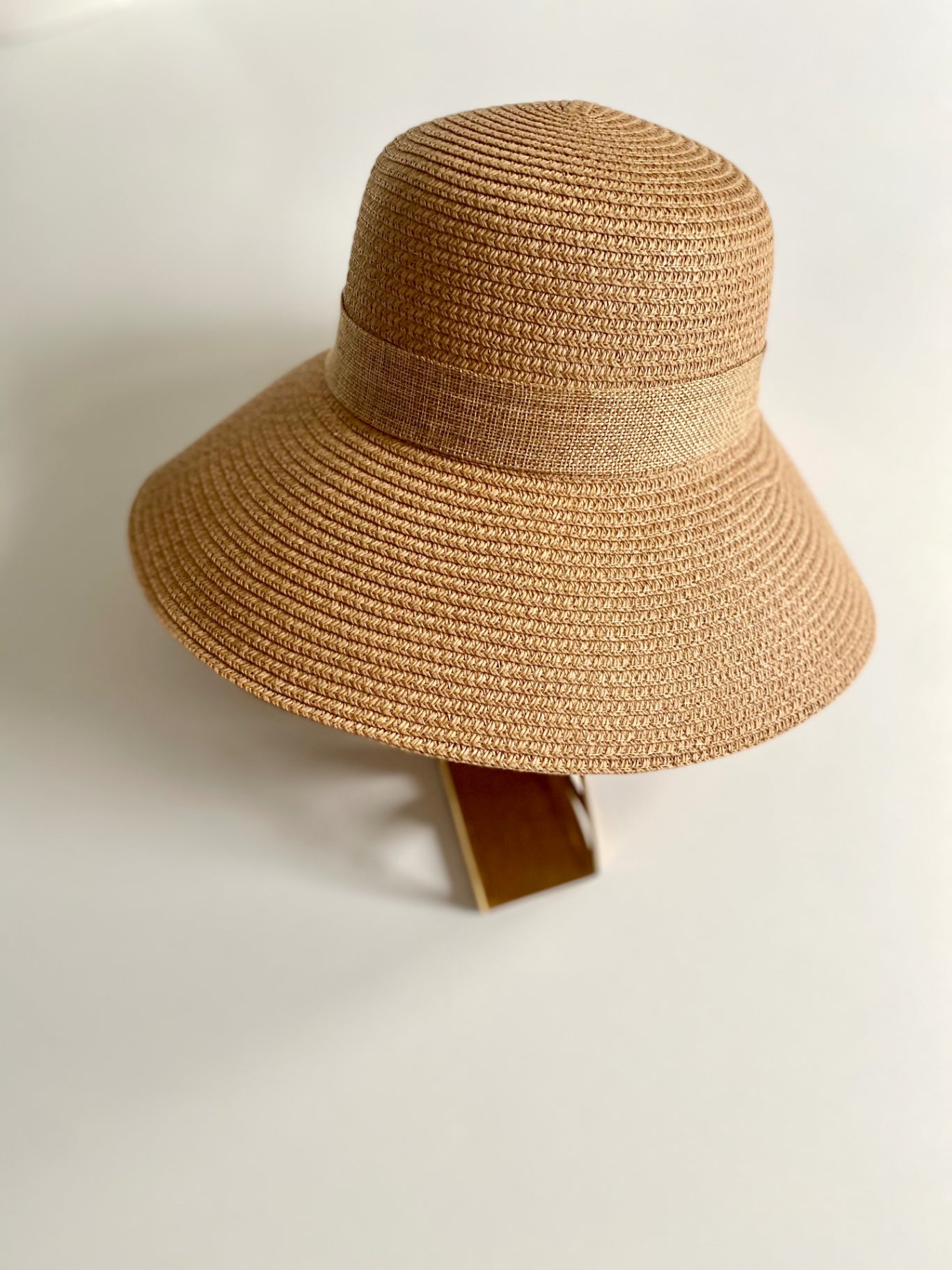 Beige Bow Bonnet Hat