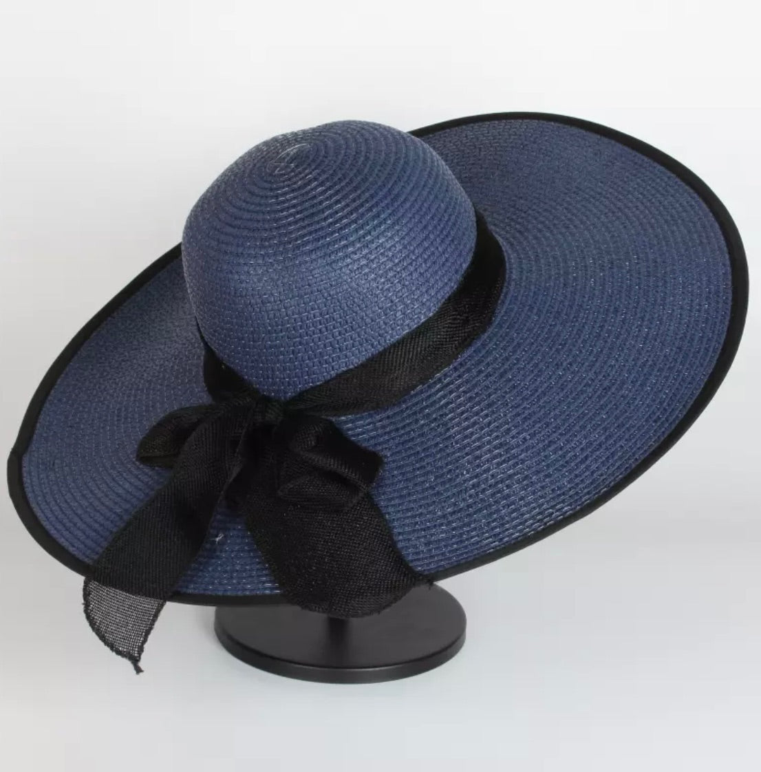 Navy Wide Brim floppy Hat