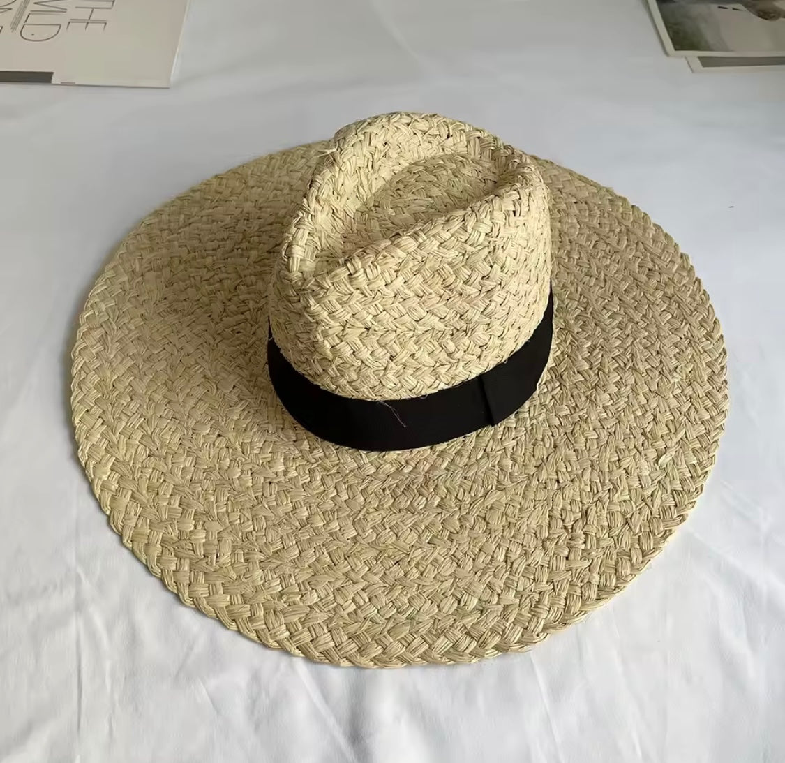 Straw Fedora Beach Hat 