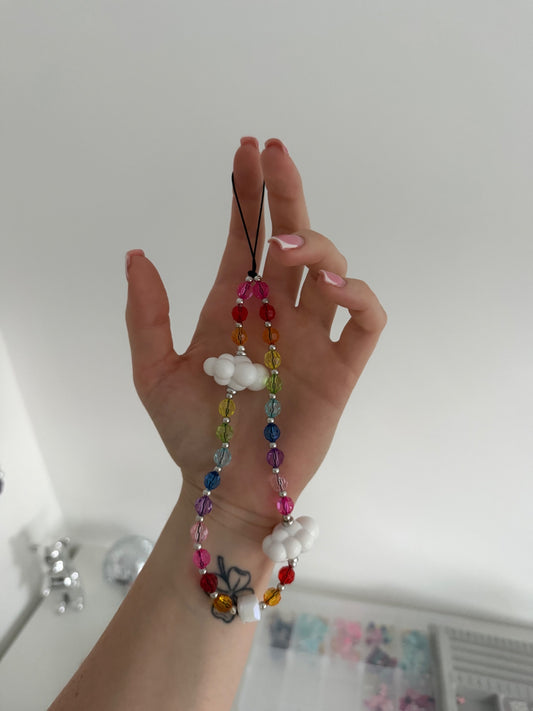 Confetti dreams phone charm - silver