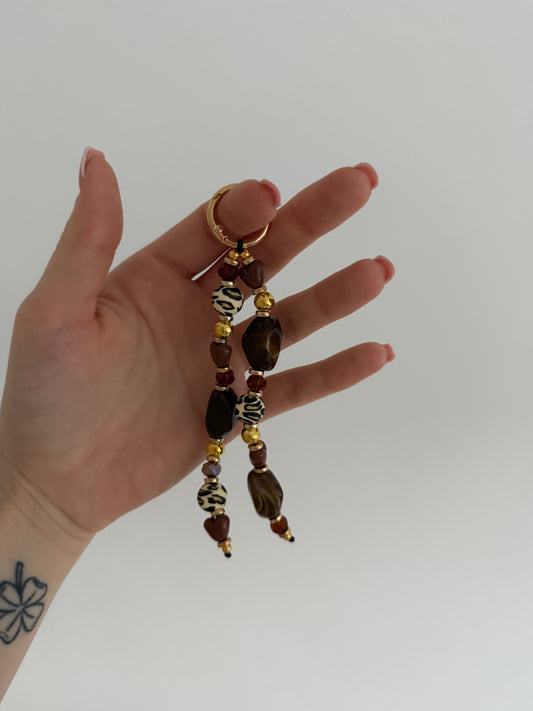 ‘Luxe leopard’ keyring - gold