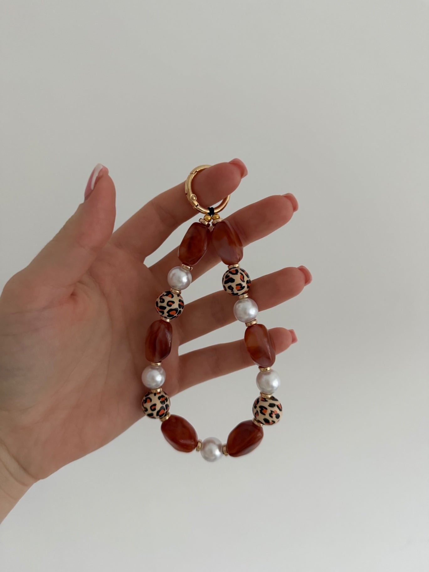 Leopard Keyring - gold 