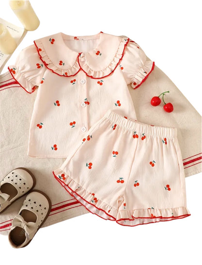 12-18m Two Piece Cherry Short Pj’s