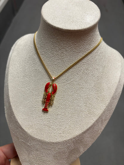 Lobster pendant necklace