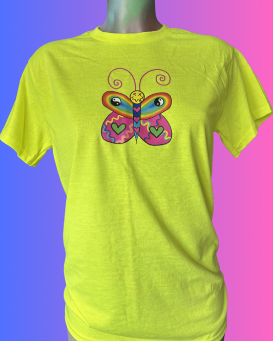 Butterfly yellow top size small - THE MAGIC LABEL