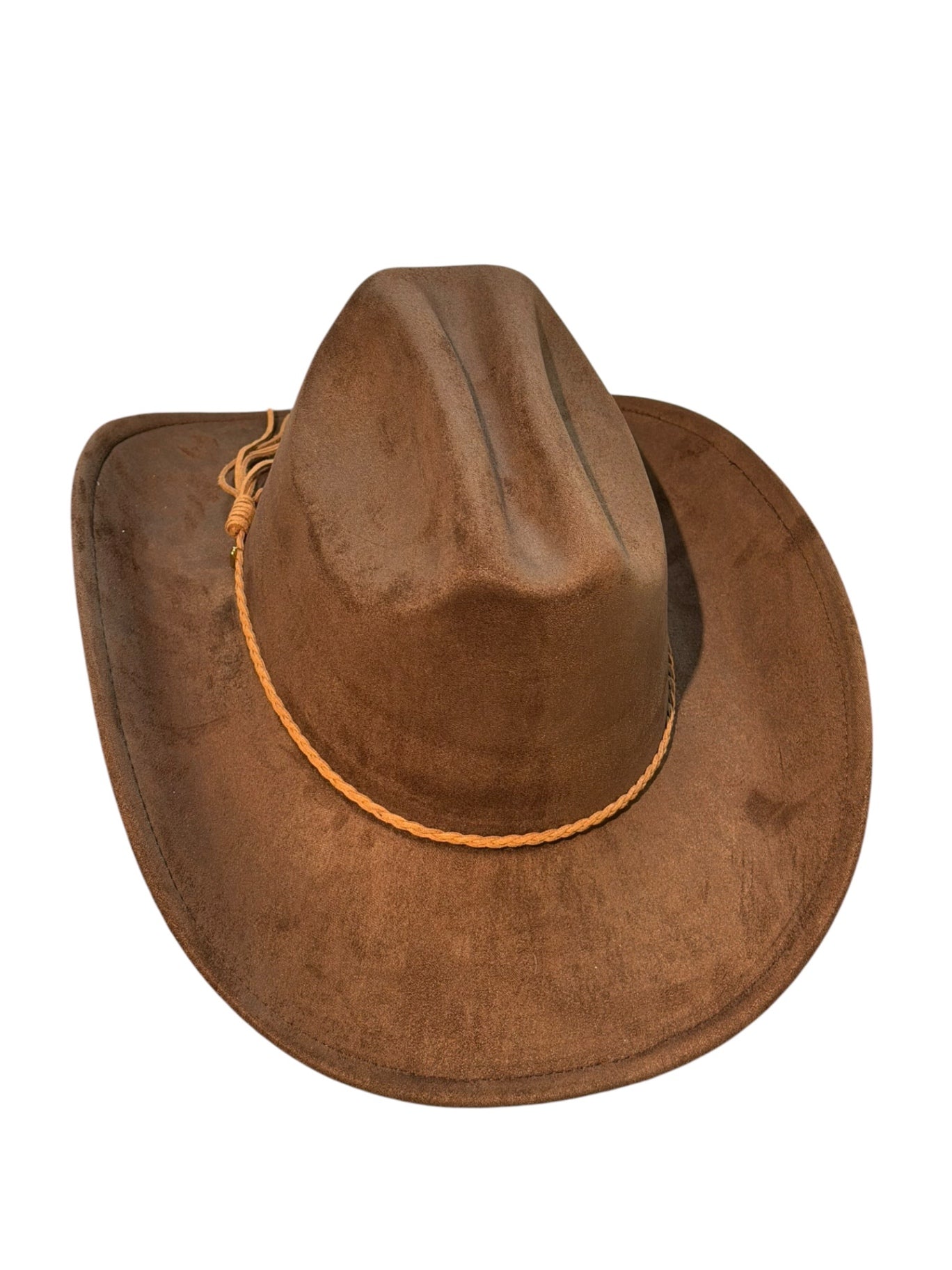 Brown Suede Style Cowboy Hat Adjustable