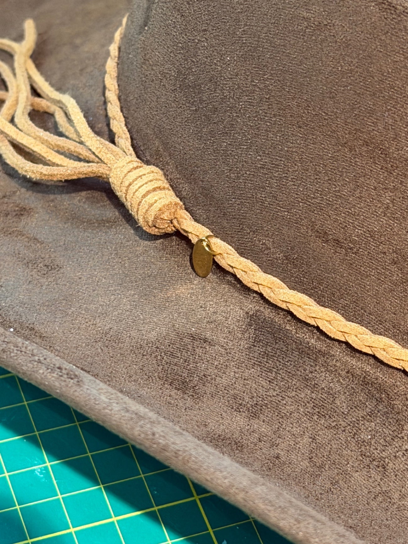 Brown Suede Style Cowboy Hat Adjustable