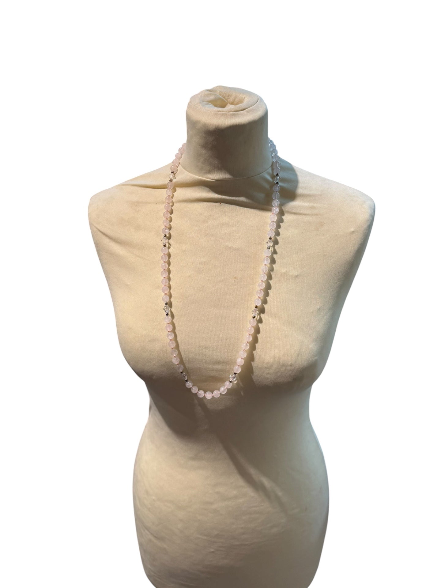 Rose Quartz Bead Necklace 