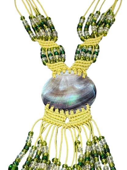 Vintage Green Shell Necklace