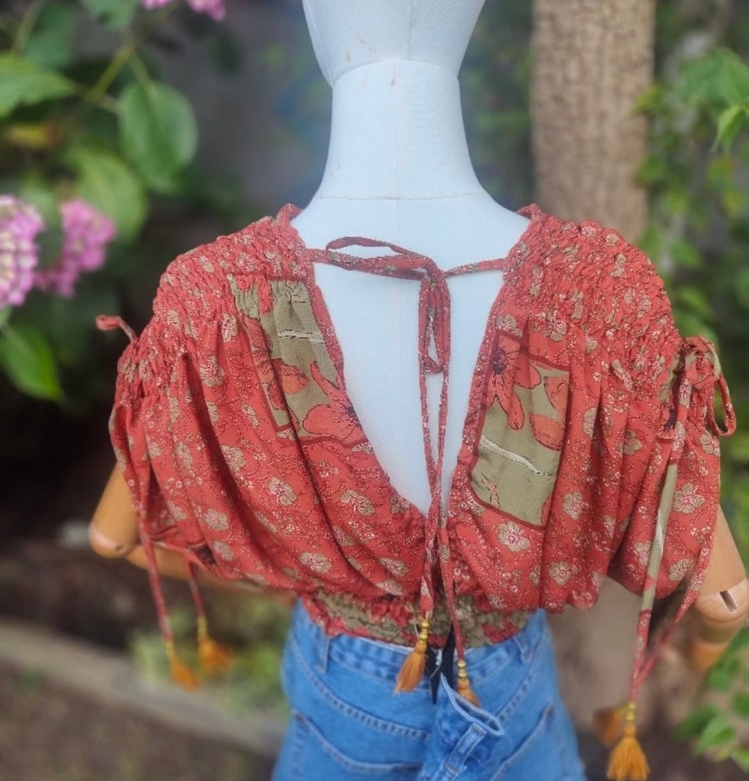 Es Cana Grecian Top - Rust mix