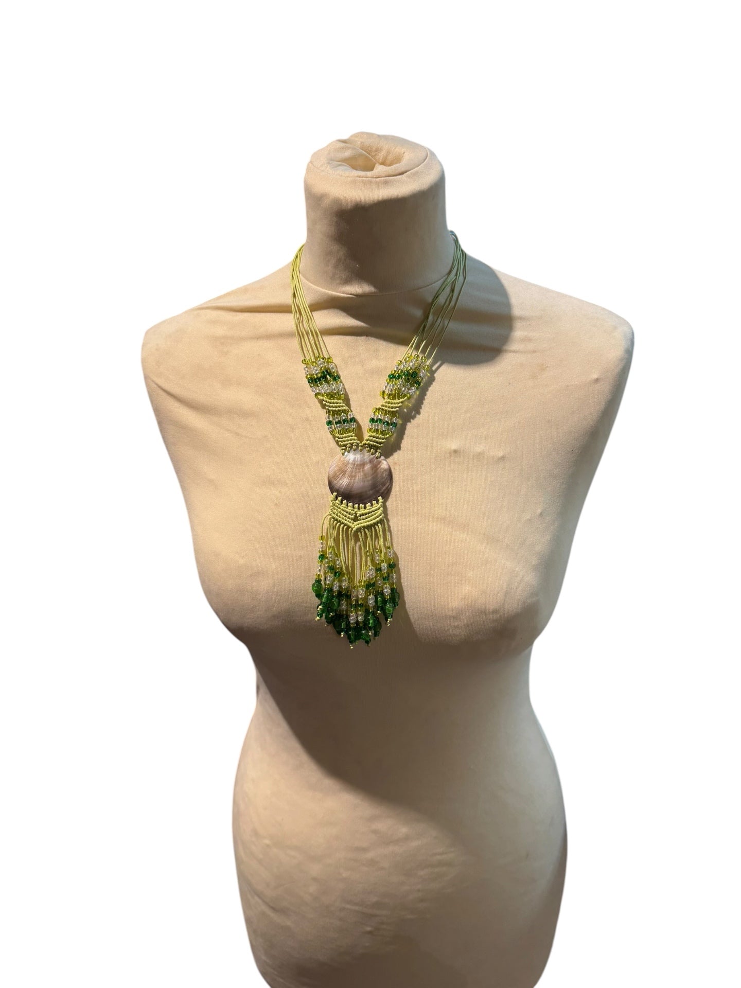 Vintage Green Shell Necklace