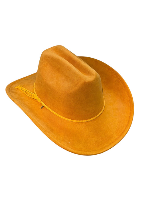 Yellow Suede Style Cowboy Hat Adjustable