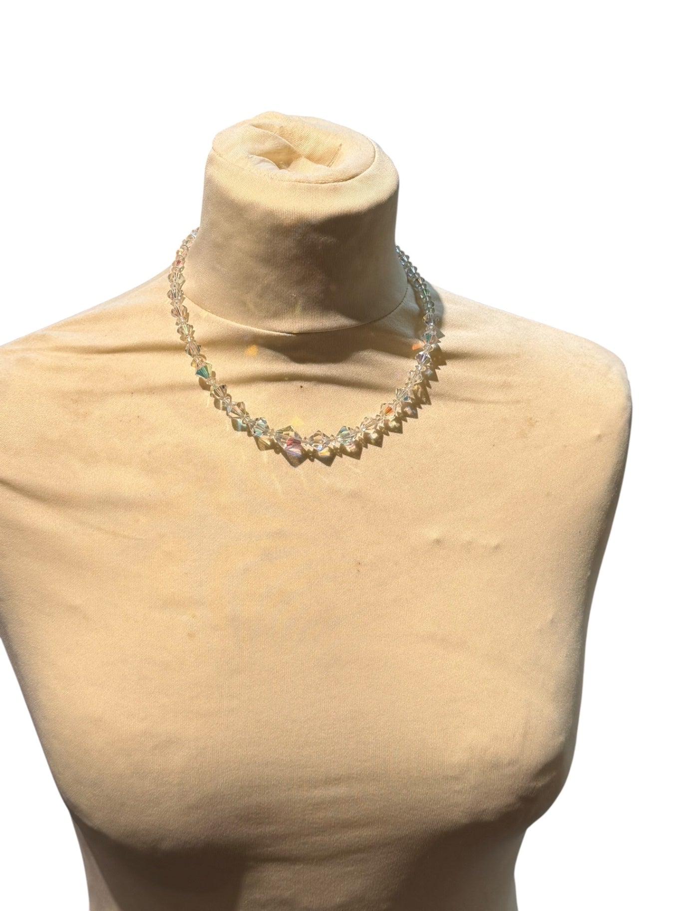 Vintage Austrian Crystal Bead Vintage Collar Necklace
