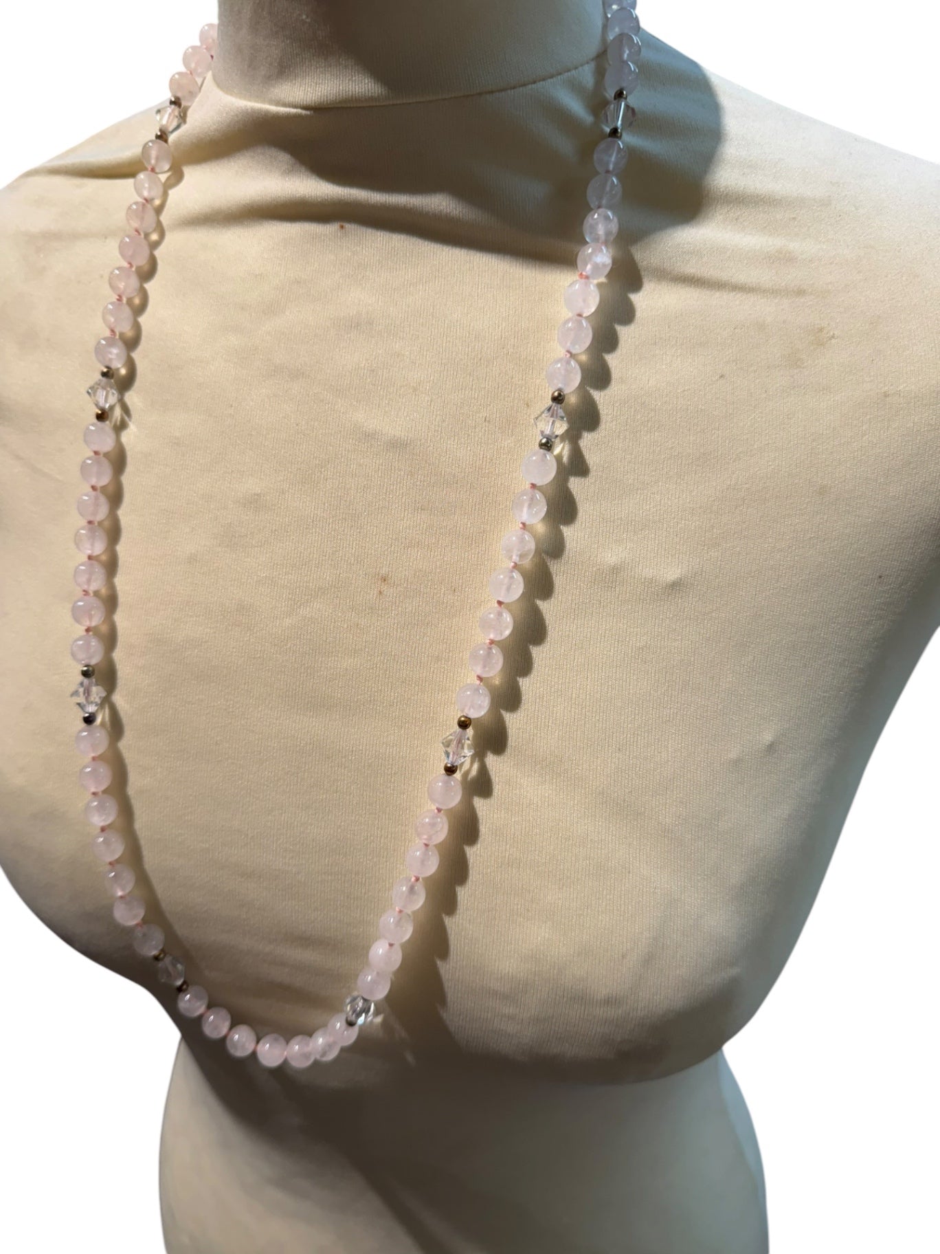 Rose Quartz Bead Necklace 