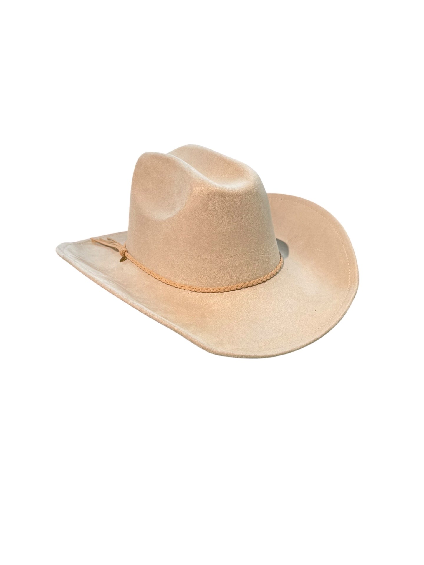 Cream Suede Style Cowboy Hat Adjustable