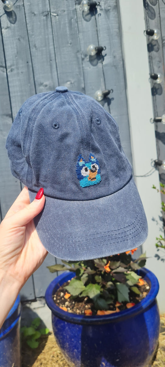 Bluey Cross Stitch Cap