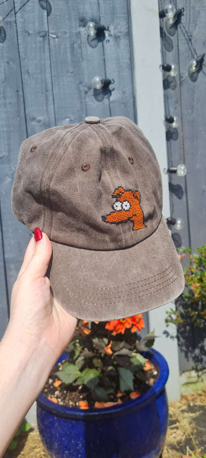 Santas Little Helper Simpsons Cross Stitch Cap