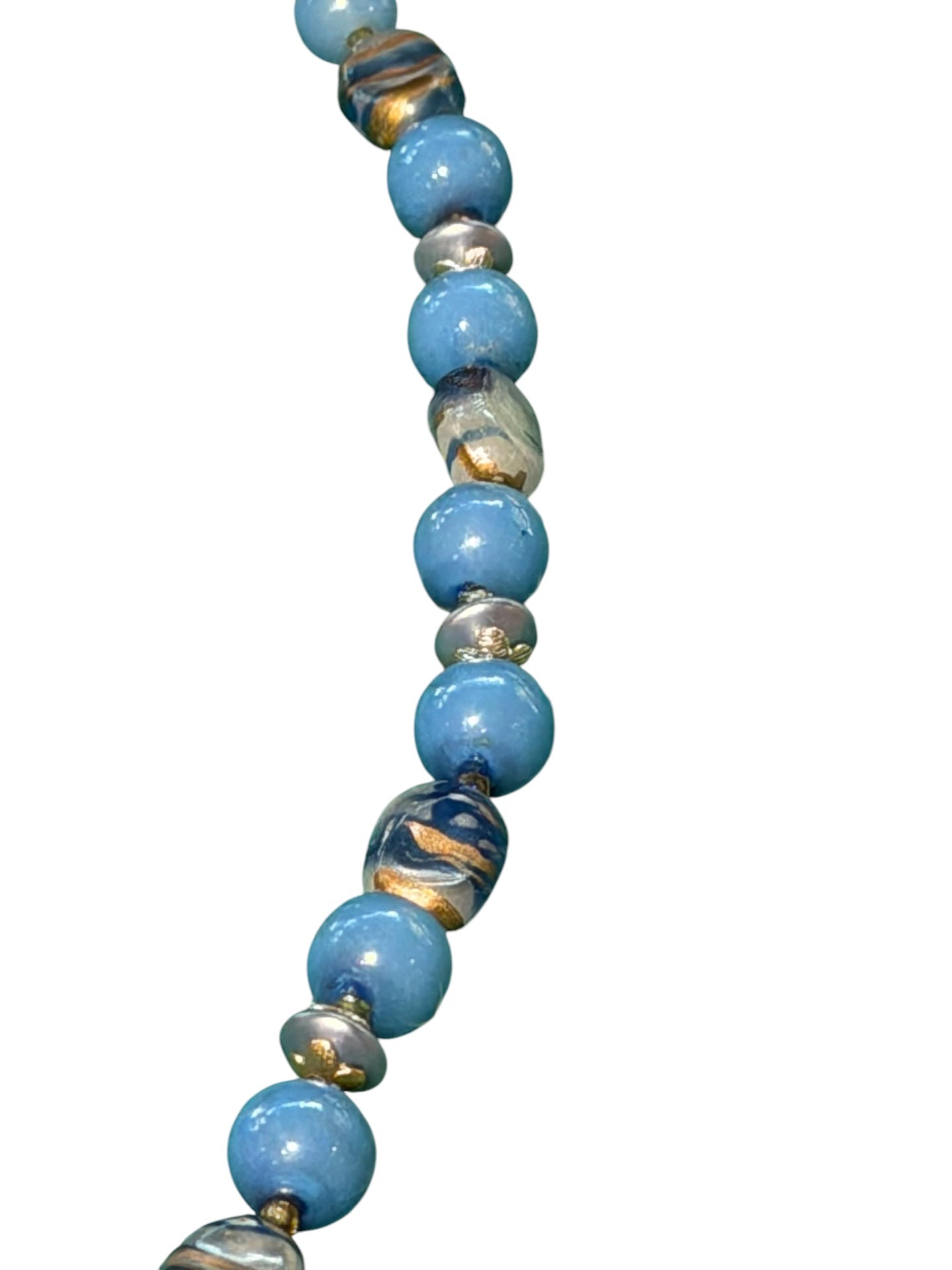 Vintage Blue Bead Necklace
