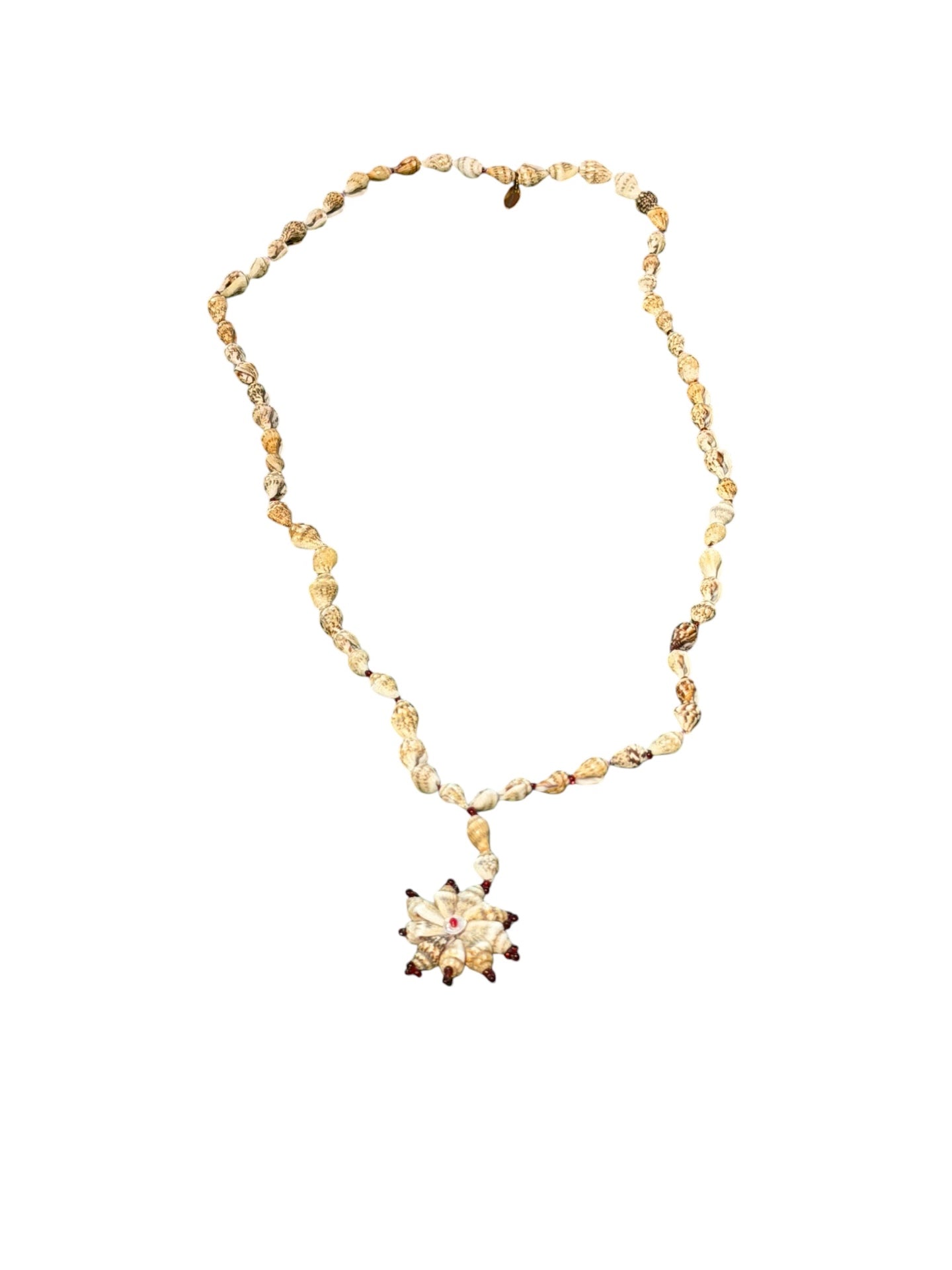 Vintage Shell Flower Necklace 