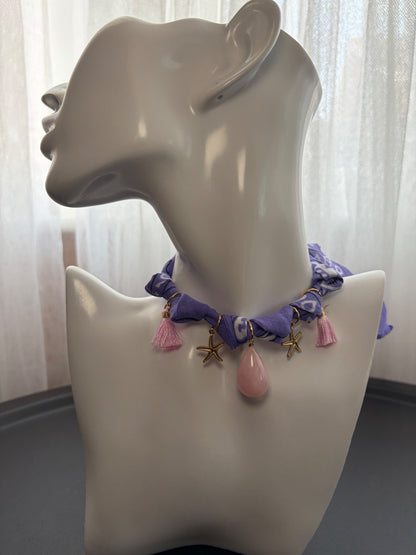 Purple bandana necklace 