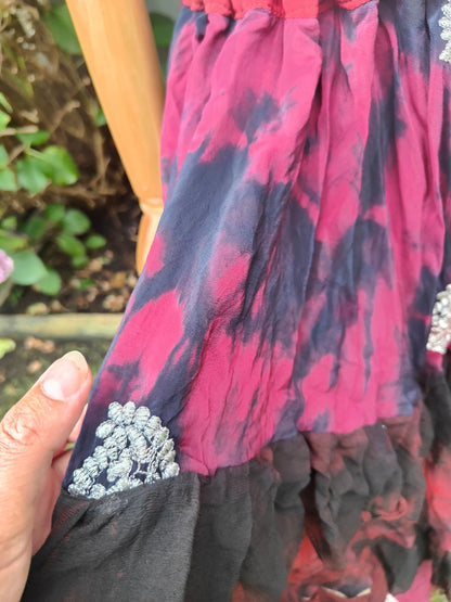Wanderlust maxi tired skirt -Red