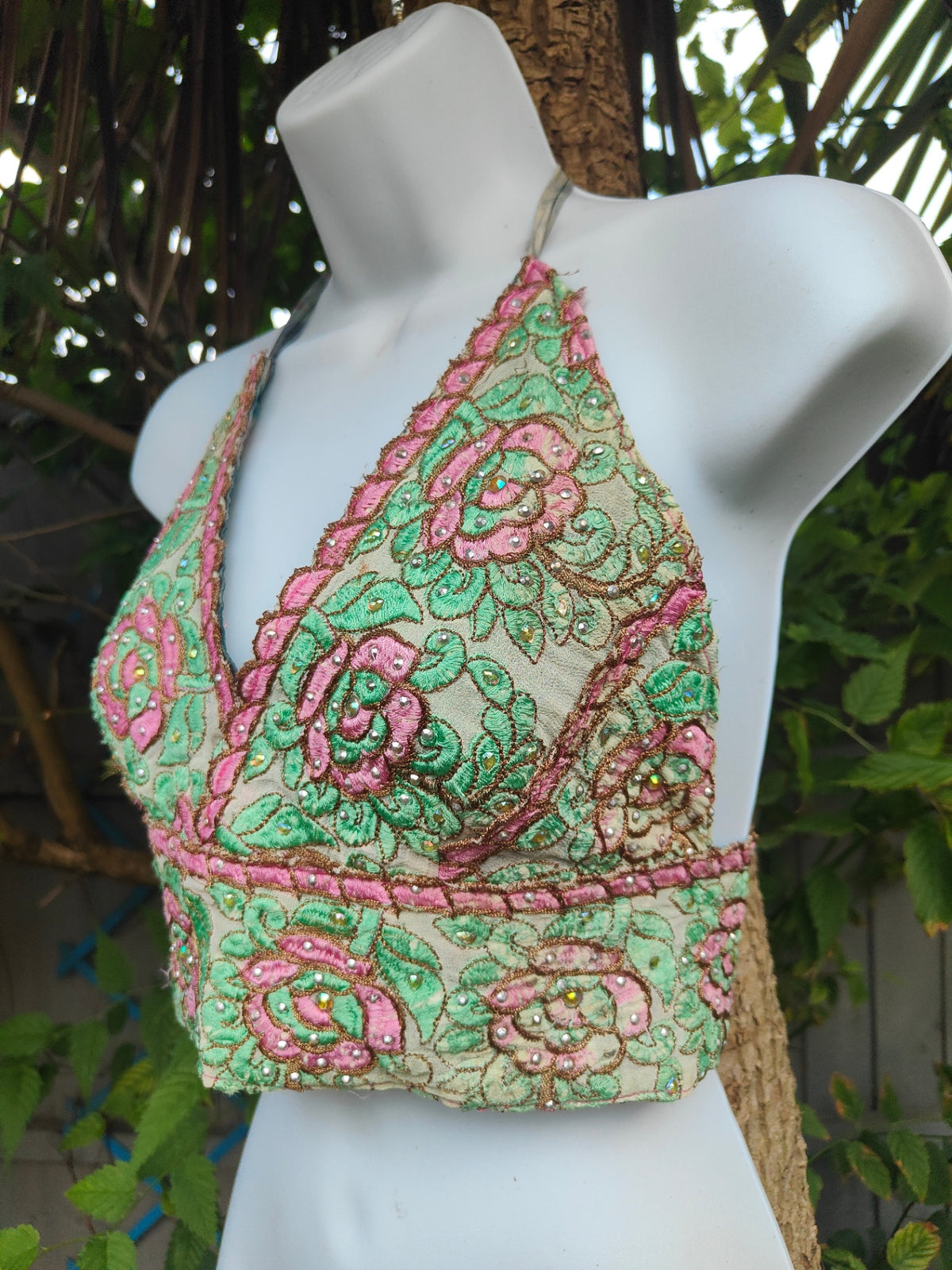 Halter Jewel Bralette Top