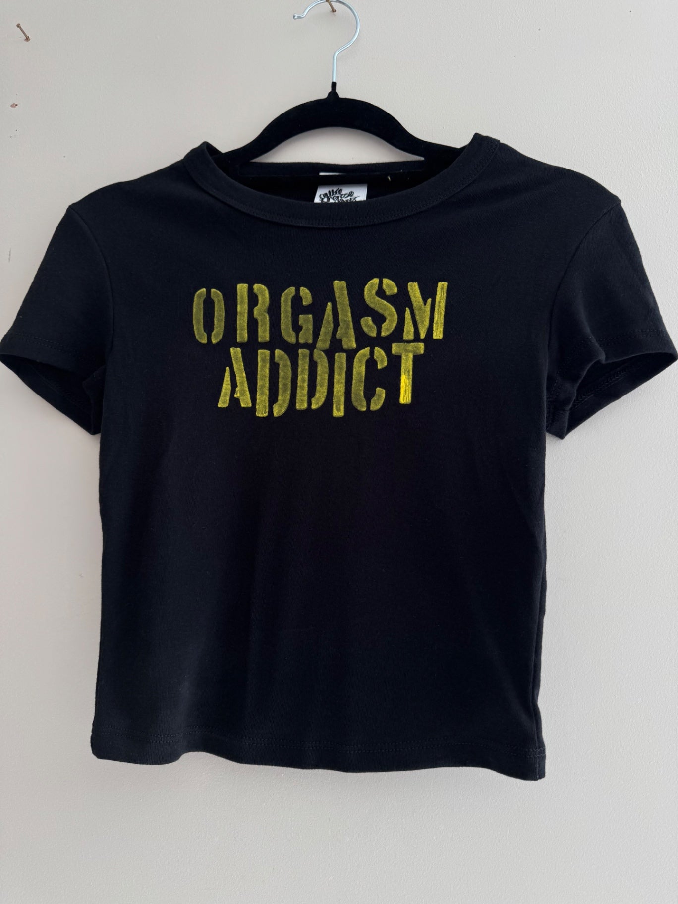 orgasm addict baby tee