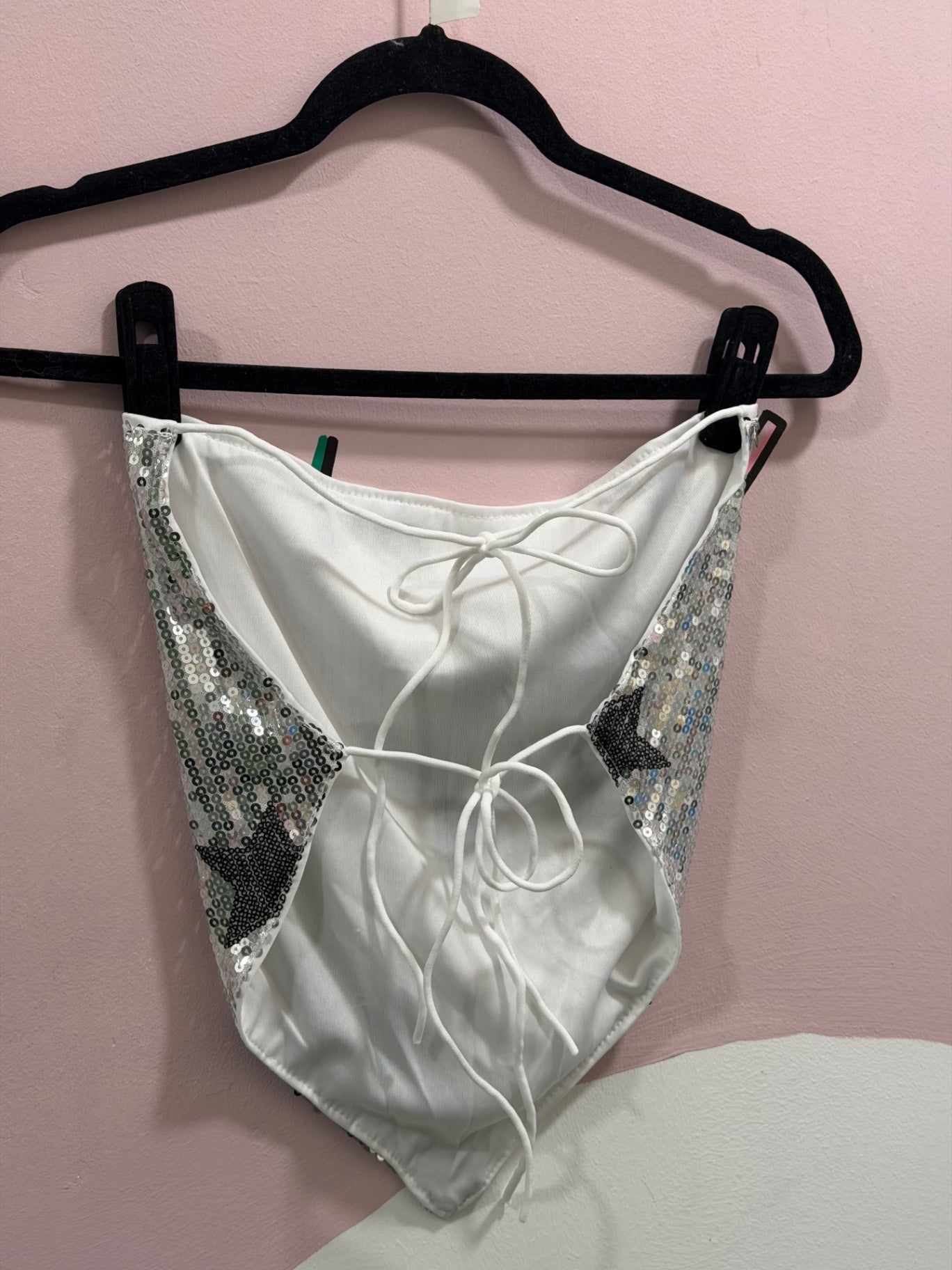 Sequin Silver Star Top