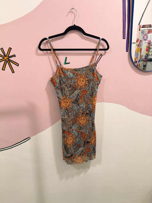 Blue Sun Slip Dress